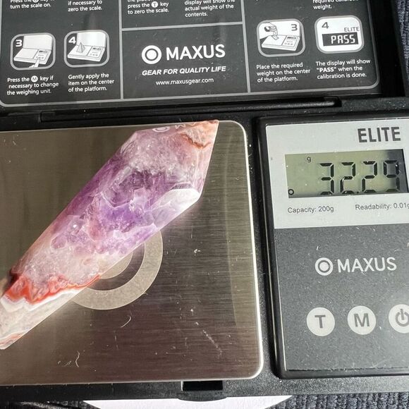 Amethyst Crazy Lace Crystal Wand‎ (#7) - Picture 11 of 11